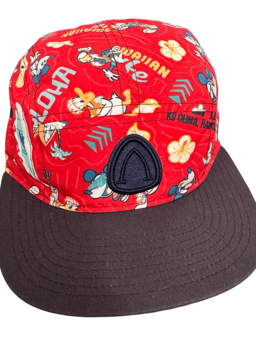 Aulani Disney Resort logo Snapback Hat Mickey & Friends Hawaiian All Over Print